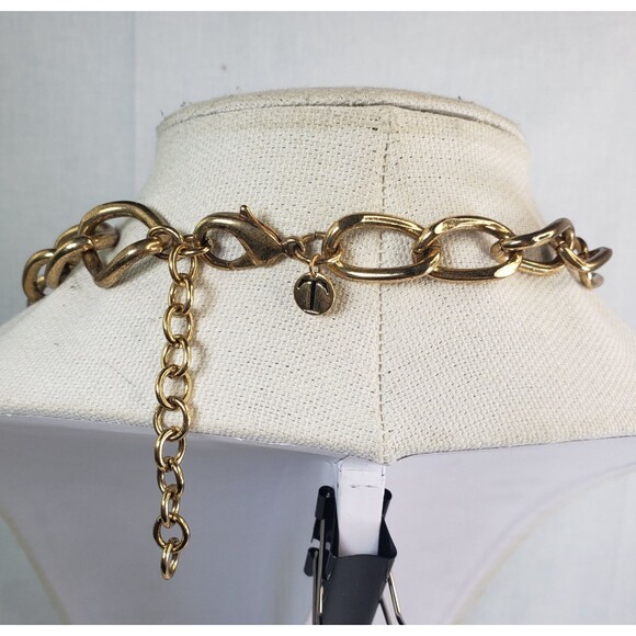 Vintage Talbot Gold Tone Cut Crystal & Resin Statement Necklace - Picture 9 of 12